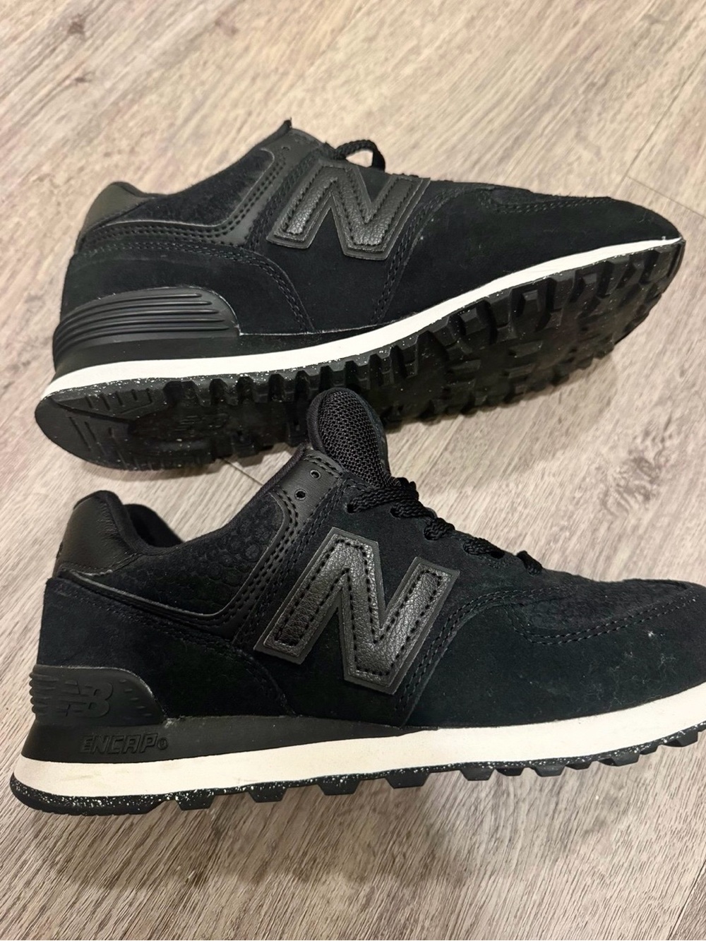 Unisex New Balance Black Suede Athletic Sneakers